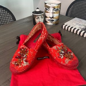 Dolce Gabbana Swarovski Espadrilles